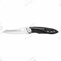 LEATHERMAN Knife: 2 1/2 in Blade Lg, 3 1/2 in Closed Lg, 5 3/4 in Overall Lg, Aluminum, Drop Point (MPN 832381). Key specifications — attr307539: Drop Point; attr307537: Aluminum; attr307538: Yes; attr324882: LEATHERMAN.