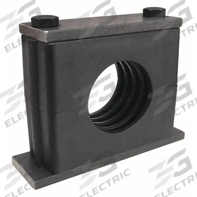 BEHRINGER PIPE SYSTEMS Vibration-Dampening Beta Clamp: Ribbed Bore, Steel Clamp, For 1 Lines (MPN SH8400-PP) - Vibration-Dampening Textured Core Beta Clamps