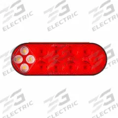 MAXXIMA Oval Combination Light: LED, Stop, Turn, and Tail Combo Light, Red, Oval, Connector, Grommet (MPN M85601R). Key specifications — Standards: SAE J2040; Electrical Connection: Connector; Brand: MAXXIMA; Installation Type: Permanent; Lens Color: Red; Mount Type: Grommet; Lighting Technology: LED; Light Type: Stop, Turn, and Tail Combination Light.