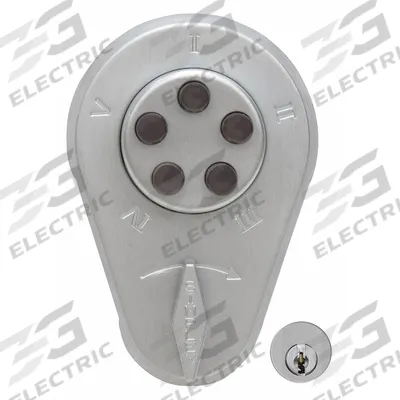 SIMPLEX Mechanical Push Button Deadbolt: 1 1/2 in Door Thick - Max, Push Button - Mechanical Keyless Access Deadbolts