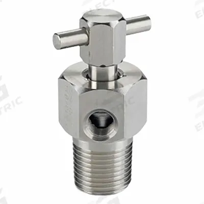 HAM-LET Purge Valve: 316L Stainless Steel, 1/2" MNPT, 6,000 psi Pressure - 1-Valve Manifolds