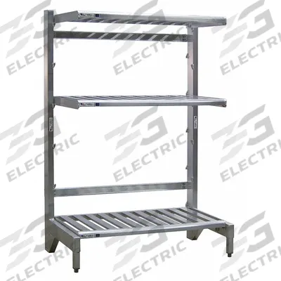 NEW AGE INDUSTRIAL Cantilever Rack: 48 in x 21 in x 72 in, 3 Shelves - Lightweight Corrosion-Resistant Cantilever Shelving
