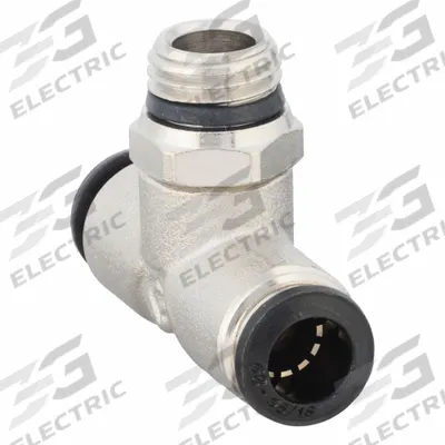 AIGNEP USA Push-Fit Tee Fitting: 8 mm OD x 8 mm OD x 1/4 in Pipe Size, Nickel, Silver - Nickel-Plated Brass Tube Fittings