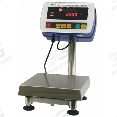 A&D WEIGHING Washdown Platform Scale: 15 in Weighing Surface Dp, 11 3/4 in Weighing Surface Wd - Food Scales
