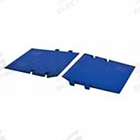 ADA Ramps: 3 Channels, 1 1/4 in Max Cable Dia, 35 in Wd, 3 1/4 in Ht, 38 5/8 in Lg, 40,300 lb/Axle (MPN CPRP-3-BLU). Key specifications — Connection Style: T-Shaped; Material: Polyurethane; Color: Blue.