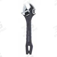 STANLEY Adjustable Wrench: Alloy Steel, Black Oxide, 10 in Overall Lg, 1 1/4 in Jaw Capacity (MPN FMHT75081). Key specifications — attr309359: Black Oxide; attr324924: STANLEY; attr309358: Alloy Steel.