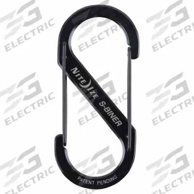 NITE IZE Double Carabiner: 100 lb Working Load Limit, Wire Gate - Load Rated S-Hook Double Snap Hooks