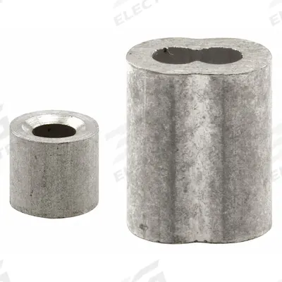 PRIME-LINE Ferrule and Stop: Aluminum, 4 5/8 in Overall Ht, 2 3/4 in Overall Wd - Cable Ferrules & Stops