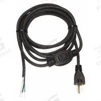 APPROVED VENDOR Power Cord: 12 ft Lg, 3/18, 5-15P Plug, Bare Wire Receptacle, SJO, Rubber, 125V AC (MPN 1TNB3). Key specifications — attr1326987: APPROVED VENDOR; attr1326973: Rubber.