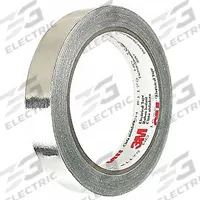 3M Conductive Electrical Tape: 1 in Wd, 18 yd Lg, 3 mil Thick, 600 V Volt Rating, Silver, Acrylic (MPN 1170 1X18)