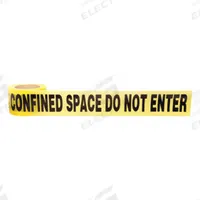 APPROVED VENDOR Barricade Tape: 200 ft Lg, 3 in Wd, Confined Space Do Not Enter Legend, Polyethylene (MPN 91256). Key specifications — Tape Message: Confined Space Do Not Enter; Message Color: Black; Brand: APPROVED VENDOR.