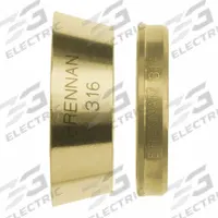 BRENNAN INDUSTRIES Compression Fitting Ferrule: 1/8 in OD Size, Compression, Brass (MPN N0319-S-02-B). Key specifications — Compatible Fitting Brands: Let-Lok; Brand: BRENNAN INDUSTRIES; Series: N0319-S.