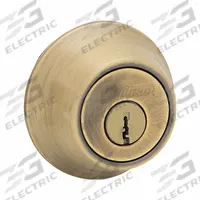 KWIKSET Single Cylinder Deadbolt: Cylindrical, 1 3/4 in Door Thick - Max, Brass (MPN 665-5-RCAL-RCS/5303). Key specifications — ADA Compliant: No; Brand: KWIKSET; Cylinder Core Type: Conventional Core Cylinder; Finish: Satin Brass, Blackened, Satin Relieved, Clear Coated; Keyway Type: Kwikset KW1; Includes Core: Core Included.