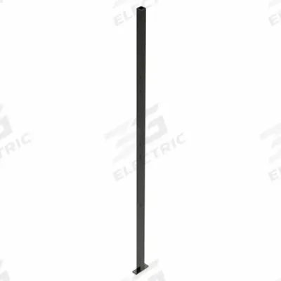 HUSKY RACK & WIRE Line Post: 10 ft H, Black - Husky Rack & Wire Quick-Assemble Woven-Wire Partition Components