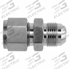 BRENNAN INDUSTRIES Compression Fitting Straight: 1 in OD x 1 in OD Fitting Size, Compression x MJIC (MPN NS2402-16-16-SS). Key specifications — Series: NS2402; Brand: BRENNAN INDUSTRIES.
