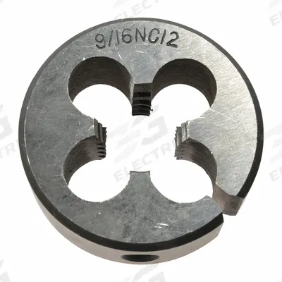 WESTWARD Alloy Steel Die, 9/16-12 UNC: CCT1060-128, Die - Pneumatics