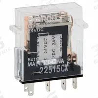 OMRON Safety Relays: Socket Mounted, 12V DC/24V DC, SPDT, 5 Pins/Terminals (MPN G7T-112S-DC24). Key specifications — Brand: OMRON; Base Type: Square; Contact Rating (AC): 2 A @ 240V (Resistive); Contact Rating (DC): 5 A @ 24V (Resistive); Mounting Style: Plug-In; Electrical Connection: Plug-In; Manufacturer Part Number: G7T-112S-DC24; Coil Voltage: 12V DC.