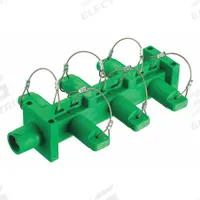HUBBELL Distribution Block: 6 Female, 1 Male Connections, Green, 600V AC/600V DC, 400 A, 16 Series (MPN HBL7DBGN). Key specifications — Brand: HUBBELL.