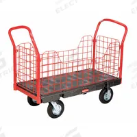 RUBBERMAID COMMERCIAL PRODUCTS Platform Truck: 2,000 lb, Black, Plastic, (2) Rigid/(2) Swivel (MPN FG448600BLA). Key specifications — Color: Black; Caster/Wheel Configuration: (2) Rigid; Brand: RUBBERMAID COMMERCIAL PRODUCTS.