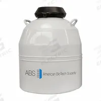 AMERICAN BIOTECH SUPPLY Cryogenic Canister: 47.4 L Capacity, 20 in Overall Dia, 26 1/2 in Overall Ht (MPN ABS SSC 47-6). Key specifications — Brand: AMERICAN BIOTECH SUPPLY; Material: Aluminum; Includes: LN2 Measuring Ruler.