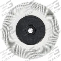 SCOTCH-BRITE Radial Bristle Brush: Type C, 6 in Dia x 7/16 in Wd, 1 in Arbor, Ceramic, 120 Grit (MPN 61500187747). Key specifications — Brand: SCOTCH-BRITE.