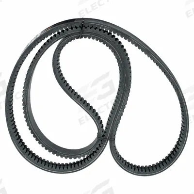 Dayton Banded Cogged V-Belt: 2/BX120, 2 Ribs, 123 in Outside Lg, 15/16 in Top Wd - BX Section Banded V-Belts