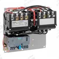 SIEMENS NEMA Magnetic Motor Starter: Reversing, 3 Poles, NEMA Size 0, 18 A, 240V AC Coil (MPN 22CUC32AG). Key specifications — Brand: SIEMENS; Auxiliary Contact Form: 1NO; Coil Voltage: 190-220/220-240V AC; Phase: Three; Terminal Connection Type: Screw Terminals; Auxiliary Contacts Included: 1NO; Signaling Features: Pilot Light; Thermal Units Required: None (Not Applicable to Electronic Overloads).