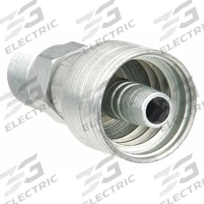 AEROQUIP Hydraulic Crimp Fitting: Steel x Steel, Straight, -6 For Hose Dash Size - Aeroquip Crimp Hydraulic Hose Fittings with NPTF Connection