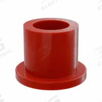 BUNTING BEARINGS Flanged Sleeve Bearing: PTFE, 1/4 in Bore, 3/8 in OD, 3/8 in Overall Lg, Red, 5 PK (MPN BJ4F040603). Key specifications — Brand: BUNTING BEARINGS; Color: Red.
