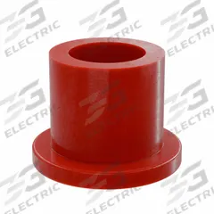 BUNTING BEARINGS Flanged Sleeve Bearing: PTFE, 1/4 in Bore, 3/8 in OD, 3/8 in Overall Lg, Red, 5 PK (MPN BJ4F040603). Key specifications — Brand: BUNTING BEARINGS; Color: Red.