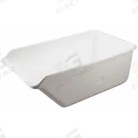 VIKAN Hopper Tub: 800 lb, 54 1/2 in L x 32 in W x 21 3/4 in H, White, Dump Tub (MPN 69055). Key specifications — Bin Color: White; Brand: VIKAN; Product Type: Angled Dump Tub with Drain.