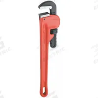 ROTHENBERGER One-Handed Pipe Wrench: Cast Iron, 3 in Jaw Capacity, Serrated, 24 in Overall Lg (MPN 70155). Key specifications — attr309808: I-Beam; attr309815: Cast Iron; attr324941: ROTHENBERGER.