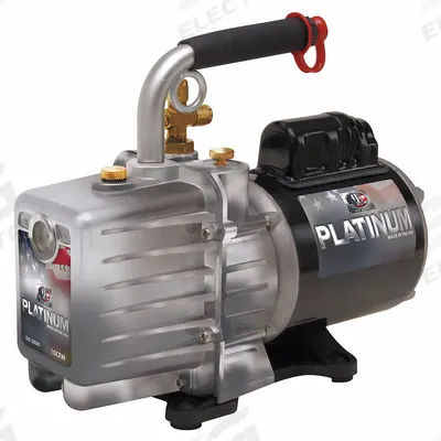 JB INDUSTRIES Vacuum Pump: 10 cfm, 15 micron Ultimate Vacuum, 120V AC, A2L Compatible - A2L Compatible Refrigerant Evacuation Pumps