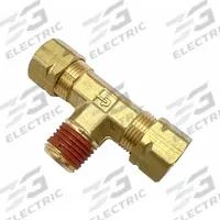 PARKER Compression Tee Fitting: 1/4 in OD x 1/4 in OD x 1/8 in Pipe Fitting Size, Brass (MPN VS172CA-4-2). Key specifications — Brand: PARKER.