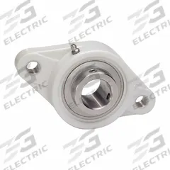 IPTCI BEARINGS 2 Bolt Flange Bearing: Radial Ball, 1 1/2 in Bore, PBT Plastic, Set Screws, Ball (MPN SUCTFL208-24 IP69K). Key specifications — Bore Type: Cylindrical; Brand: IPTCI BEARINGS; Housing Material: PBT Plastic; Lubricant Material: H-1 Grease; Mounting Bolt Size: 1/2 in; Split Housing: Not Split; System of Measurement: Inch.