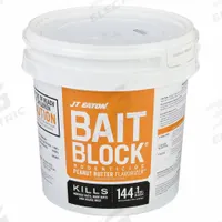 JT EATON Rodenticide: Pail, 9 lb Container Size, Diphacinone, Blocks, (144) 2 oz Blocks (MPN 709-PN). Key specifications — Reusable: No; Color: Green; Brand: JT EATON; Container Type: Pail; Form: Blocks; Includes: (144) 2 oz Blocks; Active Ingredients: Diphacinone.