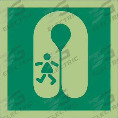 IMO (International Maritime Organization) Safety Sign: Vinyl, Adhesive Sign Mounting - Square Child Life Jacket Symbol Signs
