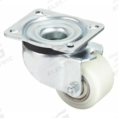 APPROVED VENDOR Plate Caster: Swivel, No Brake, 2 9/16 in Wheel Dia, 1 9/16 in Wheel Wd - Medium-Duty Plate Casters