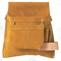 KLEIN TOOLS Tool Pouch: For 3 in Belt Wd - Max, 4 Pockets, Brown (MPN 42246). Key specifications — Closure Type: Open Top; Attachment: Belt Slot; Color: Brown; Brand: KLEIN TOOLS; For Tool Type: Hammers.