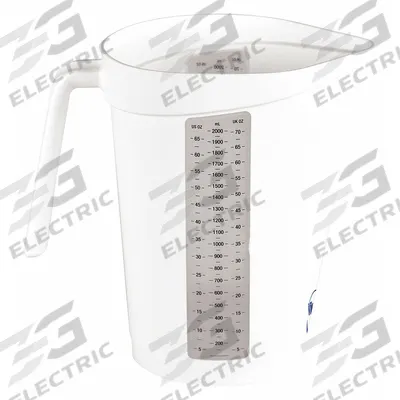 VIKAN Measuring Cup: Dry/Liquid, 67.6 fl oz Capacity, Polypropylene, White - Plastic Measuring Cups