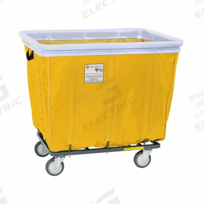 R&B WIRE PRODUCTS INC. Basket Truck: 15 cu ft, 400 lb, 40 in L x 30 in W x 37 in H, Yellow - Basket Trucks with Bumper & Permanent Mildew-Resistant Vinyl Liner