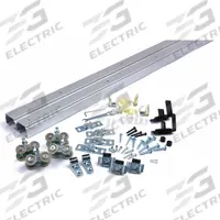 NATIONAL GUARD Track Kit: 5 ft Lg, 3 1/2 in Wd, 1 3/8 in Ht, 250 lb Max Wt, Top (MPN SLAL-250-BP-2DR-60). Key specifications — Product Type: Track Kit; Brand: NATIONAL GUARD; Track Type: Top.
