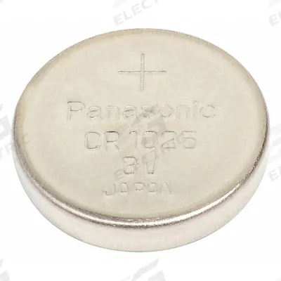 APPROVED VENDOR Button Cell Battery: 1025 Battery Size, Lithium, 30 mAh Capacity, 3V DC - Disposable Coin & Button Batteries