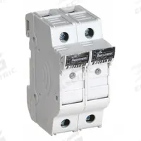 BUSSMANN Fuse Block: Finger-Safe, 2 Pole, 600 V AC, DIN Rail Mounting, Box Lug Termination (MPN CHCC2DIU). Key specifications — Brand: BUSSMANN.