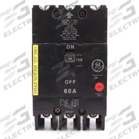 GE Molded Case Circuit Breaker: 60 A Amps, 18kA at 277/480V AC, Fixed, Lug, ABC (MPN TEYF360). Key specifications — Series: TEY; Max. AIR Rating: 18kA at 277/480V AC; Instantaneous Trip: Fixed; Terminal Connection: Lug; Phase Connection: ABC.