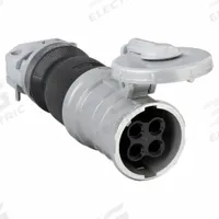 HUBBELL Pin and Sleeve Connector: Gray, 250V DC/600V AC, Three Phase, 100 A, 3 Pole, 4 Wire (MPN HBL4100CS2W). Key specifications — Brand: HUBBELL.