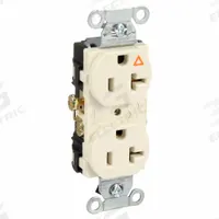 HUBBELL Receptacle: Duplex, 5-20, Light Almond, 125V AC, 20 A, 2 Pole / 3 Wire (MPN IG20CRLA)