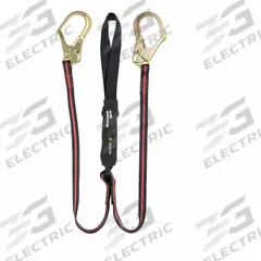 MILLER BY PIP Lanyard: Arc-Flash Rated, Steel Rebar Hook, Nylon Web Loop, 400 lb Capacity, 2 Legs (MPN FPLARCM-TUS). Key specifications — Brand: MILLER BY PIP; Color: Red; Visual Load Indicator: No.
