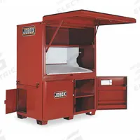 CRESCENT JOBOX Jobsite Cabinet: 42 in W x 63 in D x 80 in H, 100 cu ft, Padlock, Brown (MPN 1-674990). Key specifications — attr1116233: Brown; attr1116253: CRESCENT JOBOX; attr1222022: Padlock - Lock not included.