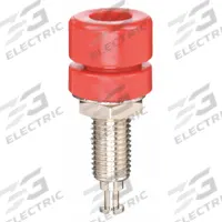 Banana Jack: Brass, Polycarbonate, 15 A Max Current, Red (MPN 5TXA0). Key specifications — Contact Material: Brass; Body Material: Brass; Brand: APPROVED VENDOR; Color: Red.